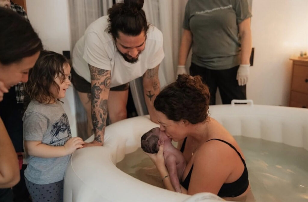 Mum Birthing in Pool