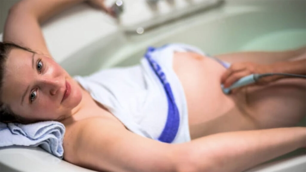 Mum Relaxing in Bath being Monitored 
